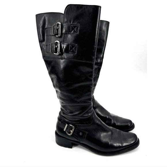 Paul Green Black Leather Moto Boots RUGGED - Picture 1 of 14